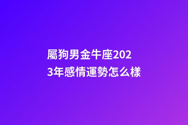 屬狗男金牛座2023年感情運勢怎么樣-第1張-星座運勢-玄機派