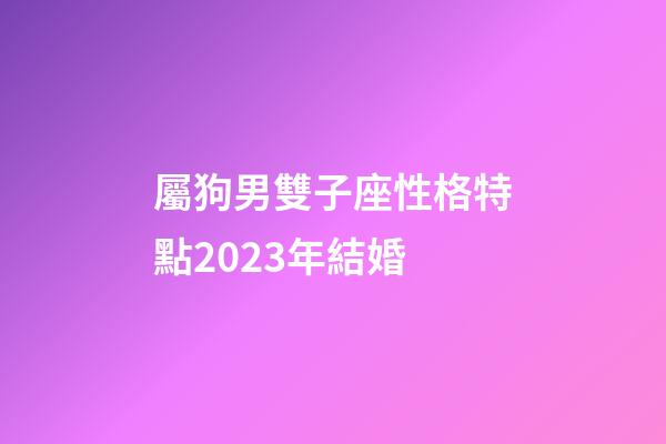 屬狗男雙子座性格特點2023年結婚-第1張-星座運勢-玄機派