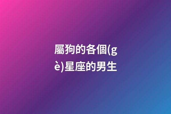 屬狗的各個(gè)星座的男生-第1張-星座運(yùn)勢(shì)-玄機(jī)派