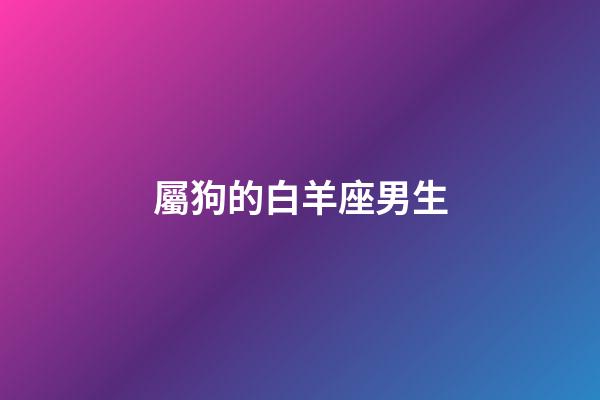 屬狗的白羊座男生-第1張-星座運勢-玄機派