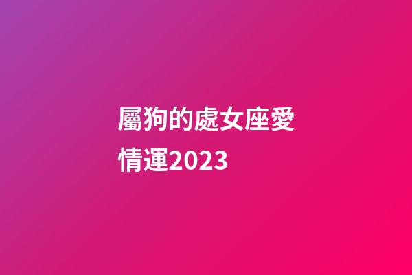 屬狗的處女座愛情運2023-第1張-星座運勢-玄機派