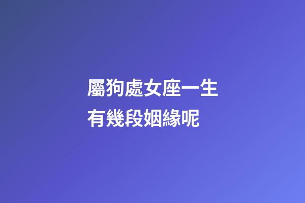 屬狗處女座一生有幾段姻緣呢-第1張-星座運勢-玄機派