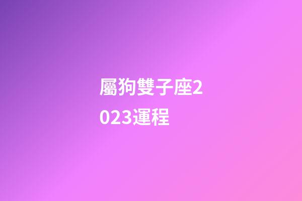 屬狗雙子座2023運程-第1張-星座運勢-玄機派