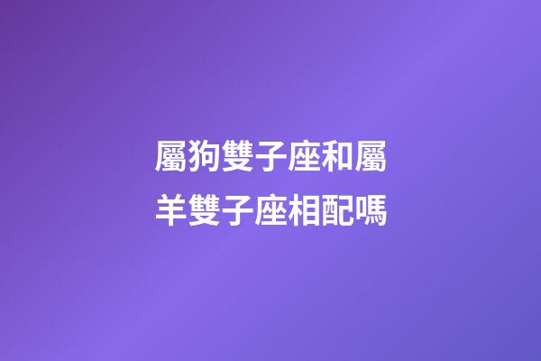 屬狗雙子座和屬羊雙子座相配嗎-第1張-星座運勢-玄機派