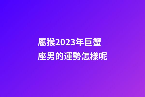 屬猴2023年巨蟹座男的運勢怎樣呢-第1張-星座運勢-玄機派