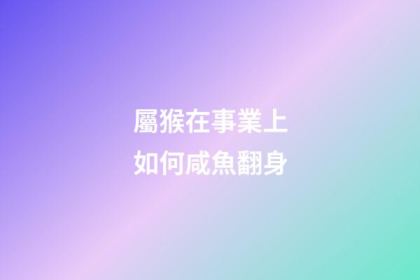屬猴在事業上如何咸魚翻身