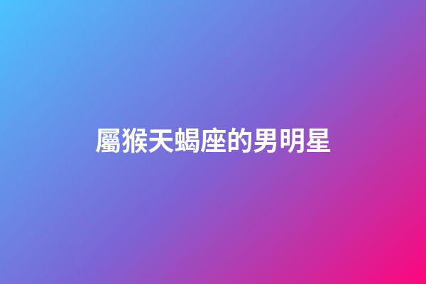 屬猴天蝎座的男明星