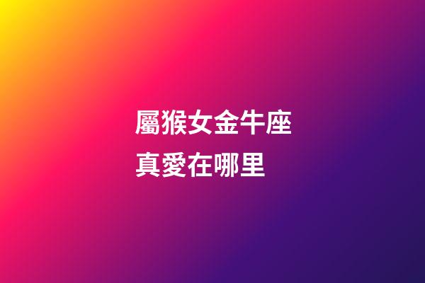 屬猴女金牛座真愛在哪里-第1張-星座運勢-玄機派
