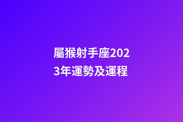 屬猴射手座2023年運勢及運程-第1張-星座運勢-玄機派
