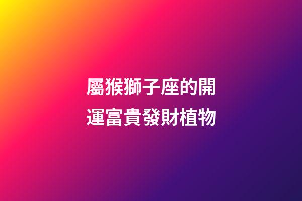 屬猴獅子座的開運富貴發財植物-第1張-星座運勢-玄機派