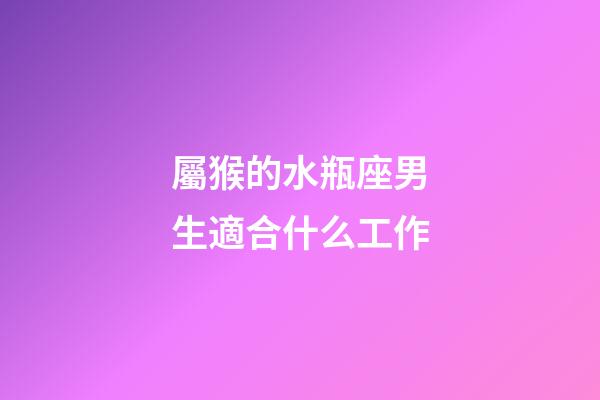 屬猴的水瓶座男生適合什么工作-第1張-星座運勢-玄機派