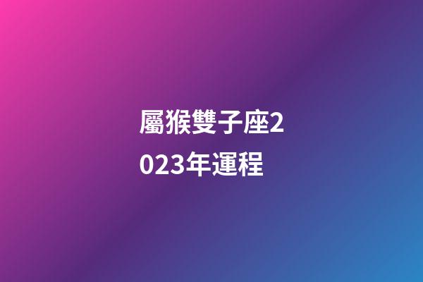 屬猴雙子座2023年運程-第1張-星座運勢-玄機派