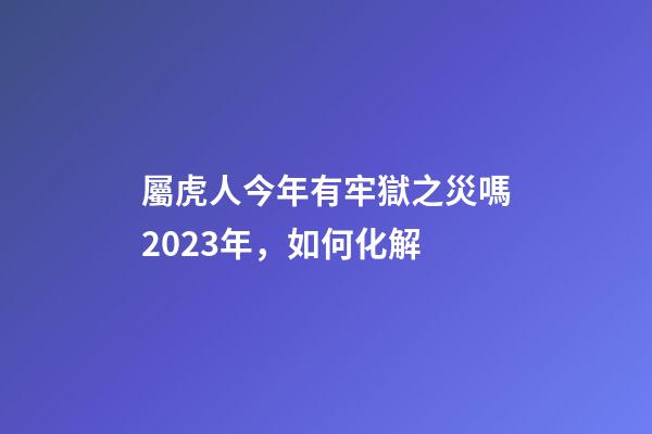 屬虎人今年有牢獄之災嗎2023年，如何化解