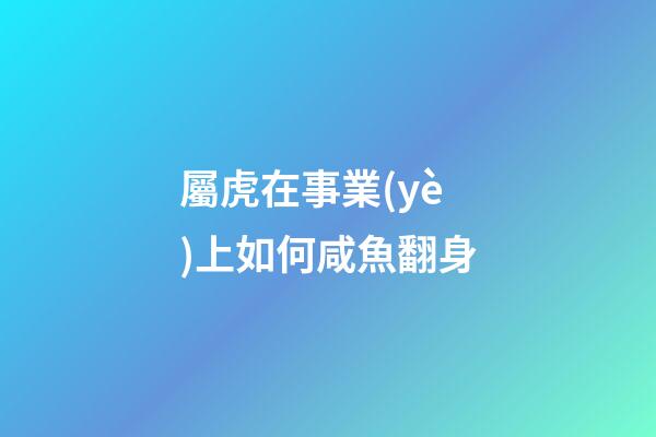 屬虎在事業(yè)上如何咸魚翻身