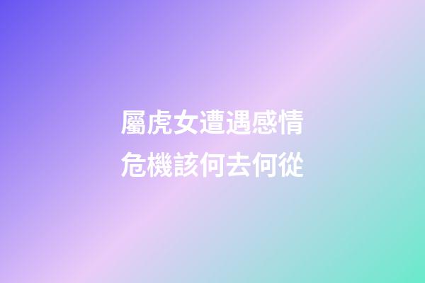 屬虎女遭遇感情危機該何去何從