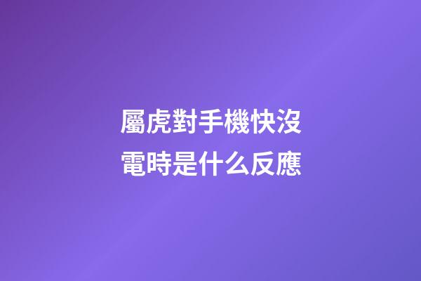 屬虎對手機快沒電時是什么反應