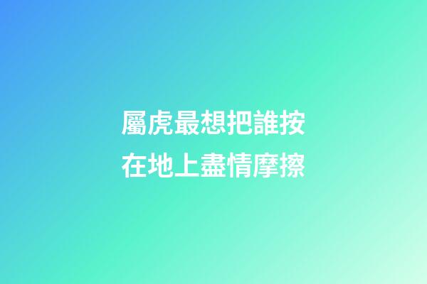 屬虎最想把誰按在地上盡情摩擦