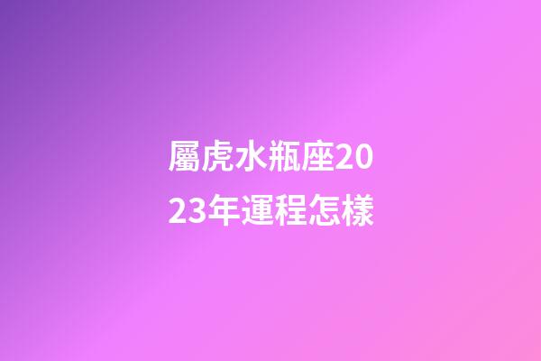 屬虎水瓶座2023年運程怎樣-第1張-星座運勢-玄機派