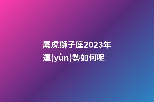 屬虎獅子座2023年運(yùn)勢如何呢-第1張-星座運(yùn)勢-玄機(jī)派