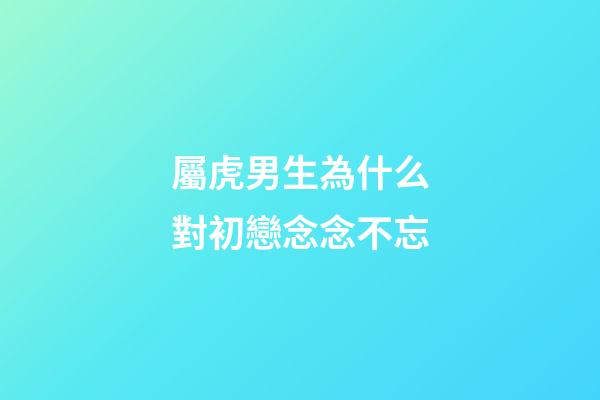 屬虎男生為什么對初戀念念不忘