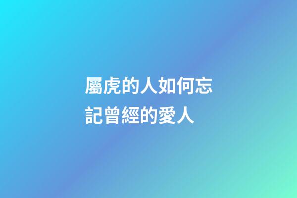屬虎的人如何忘記曾經的愛人