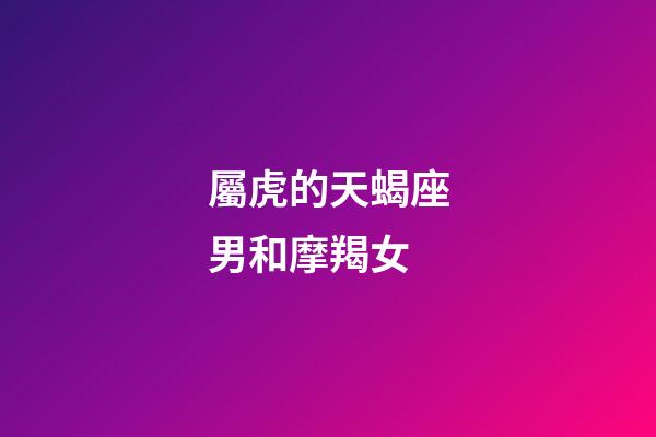 屬虎的天蝎座男和摩羯女-第1張-星座運勢-玄機派