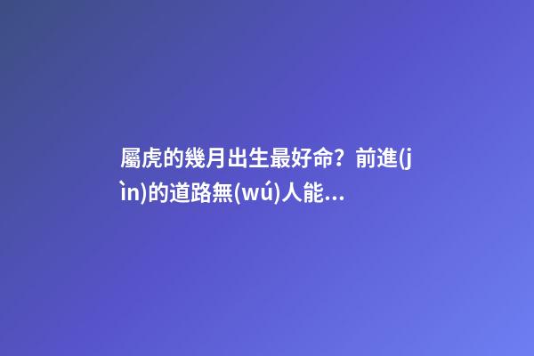 屬虎的幾月出生最好命？前進(jìn)的道路無(wú)人能擋