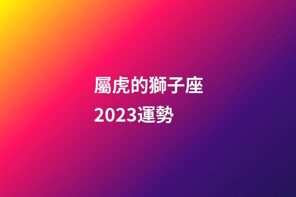 屬虎的獅子座2023運勢-第1張-星座運勢-玄機派