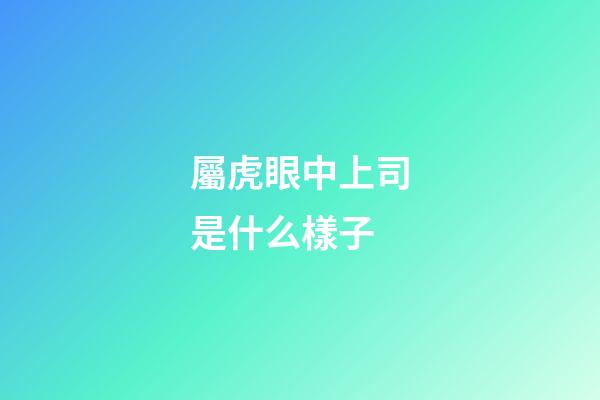屬虎眼中上司是什么樣子