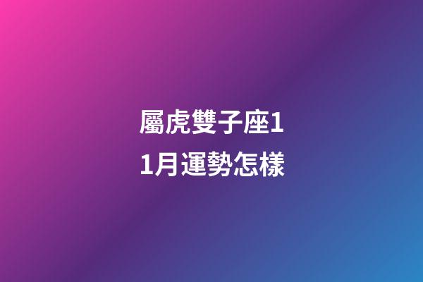 屬虎雙子座11月運勢怎樣-第1張-星座運勢-玄機派