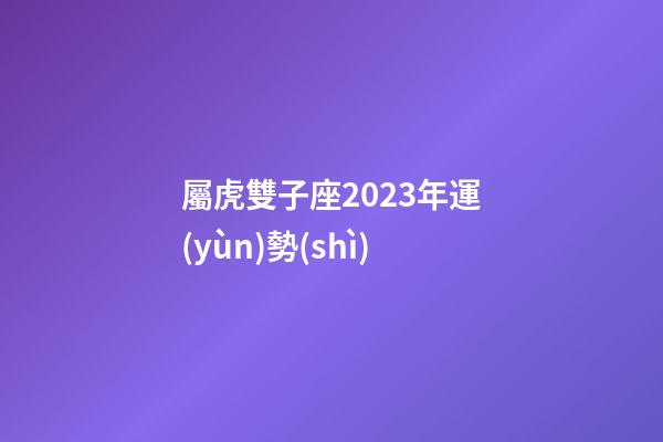 屬虎雙子座2023年運(yùn)勢(shì)-第1張-星座運(yùn)勢(shì)-玄機(jī)派