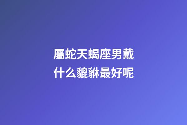 屬蛇天蝎座男戴什么貔貅最好呢-第1張-星座運勢-玄機派