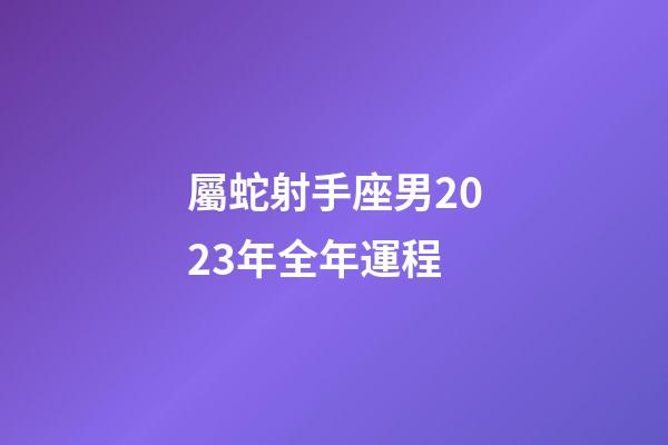 屬蛇射手座男2023年全年運程-第1張-星座運勢-玄機派