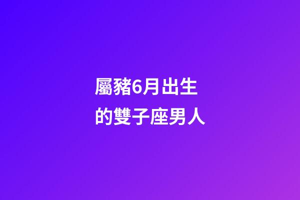 屬豬6月出生的雙子座男人-第1張-星座運勢-玄機派