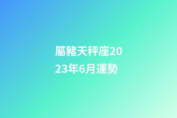 屬豬天秤座2023年6月運勢-第1張-星座運勢-玄機派