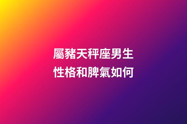 屬豬天秤座男生性格和脾氣如何-第1張-星座運(yùn)勢-玄機(jī)派