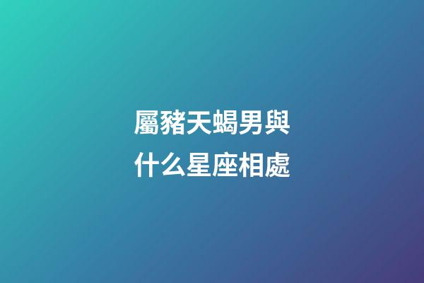 屬豬天蝎男與什么星座相處-第1張-星座運勢-玄機派