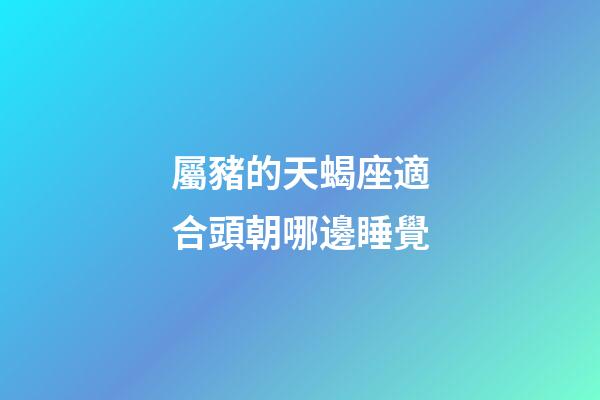 屬豬的天蝎座適合頭朝哪邊睡覺-第1張-星座運勢-玄機派