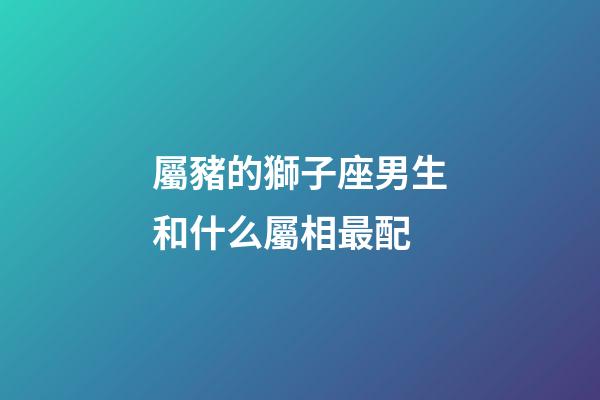 屬豬的獅子座男生和什么屬相最配-第1張-星座運(yùn)勢-玄機(jī)派