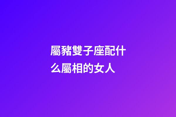 屬豬雙子座配什么屬相的女人-第1張-星座運勢-玄機派
