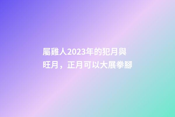屬雞人2023年的犯月與旺月，正月可以大展拳腳
