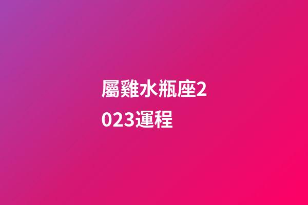 屬雞水瓶座2023運程-第1張-星座運勢-玄機派