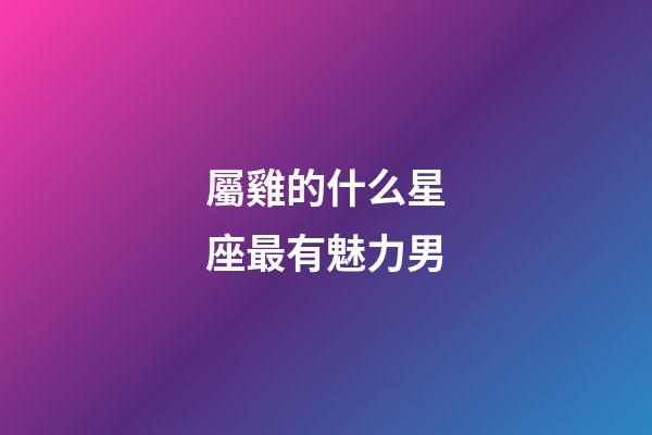 屬雞的什么星座最有魅力男