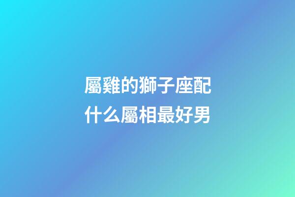 屬雞的獅子座配什么屬相最好男-第1張-星座運勢-玄機派