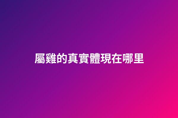 屬雞的真實體現在哪里