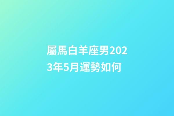 屬馬白羊座男2023年5月運勢如何-第1張-星座運勢-玄機派
