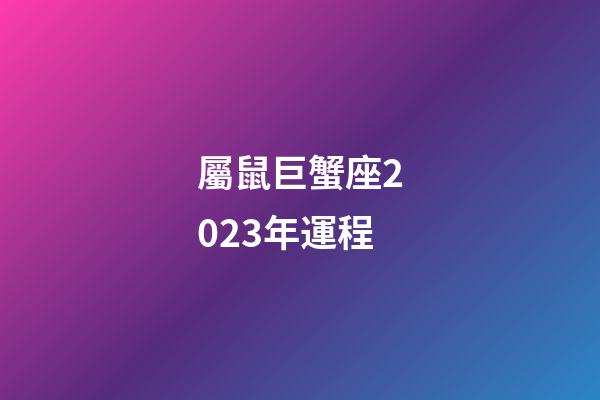 屬鼠巨蟹座2023年運程-第1張-星座運勢-玄機派