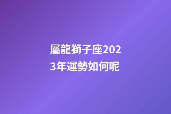 屬龍獅子座2023年運勢如何呢-第1張-星座運勢-玄機派