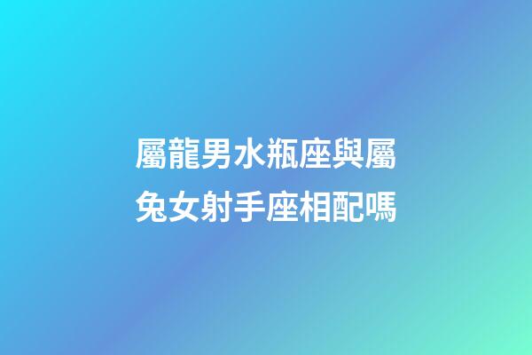 屬龍男水瓶座與屬兔女射手座相配嗎-第1張-星座運勢-玄機派
