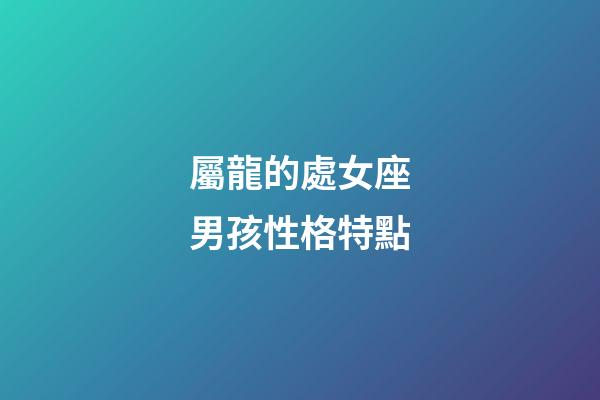 屬龍的處女座男孩性格特點-第1張-星座運勢-玄機派